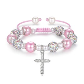 Toplstud Confirmation Gifts for Girls, Bracelets for Girls Cross Bracelets, Religious Jewellery Gift for Daughter Granddaughter Christians