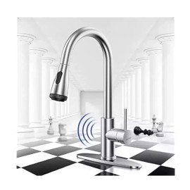 WaterSong Touchless Kitchen Faucet Sink w/ Smart Sensor WS062200 Brushed Nickel