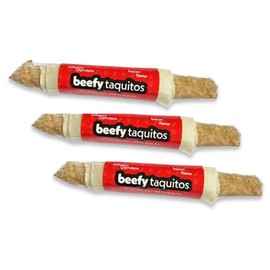 Frankly Original Pet - Bacon Flavored Collegen Packed Beefy Taquito Stick for Small and Medium Dogs Pack of 3 (Long Lasting Chews, Treats, Bones for Aggressive Chewers) - 7" (8685)
