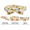 Elegant little tail Dog Collar, Sunflower Print Pet Collar Bow