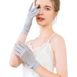 Pawinpaw Silk Gloves UV Protection Sleep Gloves UV Protection Measures Natural Silk 100% Women's Gloves [Recommended by Hand Care Advisor, Moisturizing, Thin] Breathable Night Care Sun Protection For