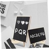 Angoily 15pcs Mini Chalkboard Signs with Narrow Wood Trim Erasable