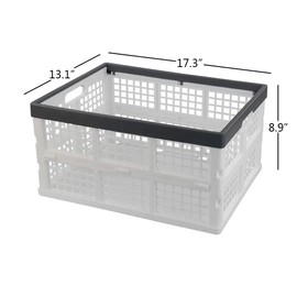 Teyyvn 3-Pack 30 L Plastic Stackable Collapsible Storage Crates, Folding Storage Baskets
