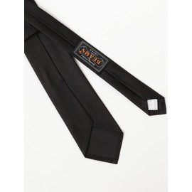Beams Plus Men's Silk Solid Lop Tie, Black