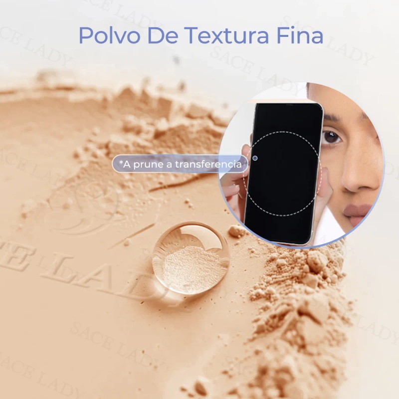Sace Lady 2pcs Base De Maquillaje Polvo Compacto Mate