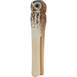 Wildlife Garden Owl Natural Tone Plastic Sculpture Table Top Smooth (Smooth) Handmade