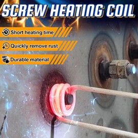 10Pcs Induction Heater Coil Kit, Screw Descaling Coils with 10 Different Sizes, Flexible and Durable, for Magnetic Induction Heaters, Removing Rusty Bolts and Nuts