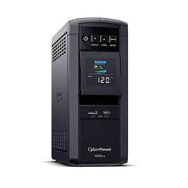 CyberPower CP1000PFCLCD PFC Sinewave UPS System, 1000VA/600W, 10 Outlets, AVR, Mini-Tower