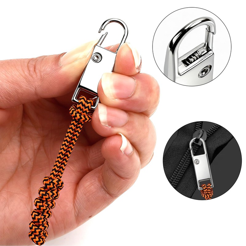 NOVWANG 8 Pack Metal Zipper Pull Replacement Backpack Zipper Pulls