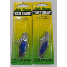 Luhr-Jensen Lot of 2- Luhr-Jensen Jigging Spoon Metal Casting Bass Lure Freshwater Saltwater