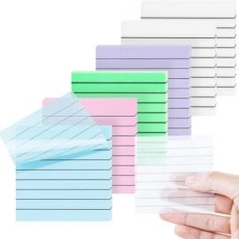 Vsagier Clear Transparent Sticky Notes 3.7"x 2.7", 200 Sheets, 4 Pads
