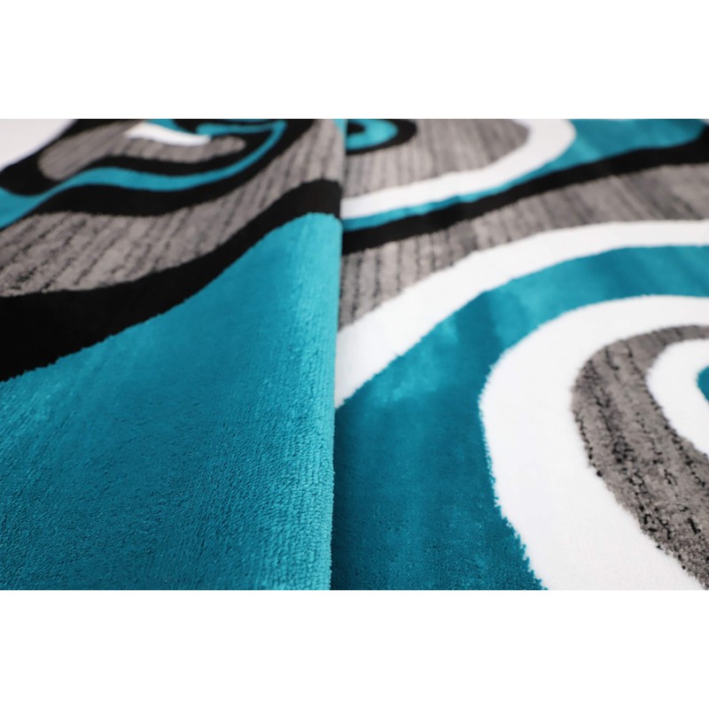 Glory Rugs Modern Area Rug Swirls Carpet Bedroom Living Room