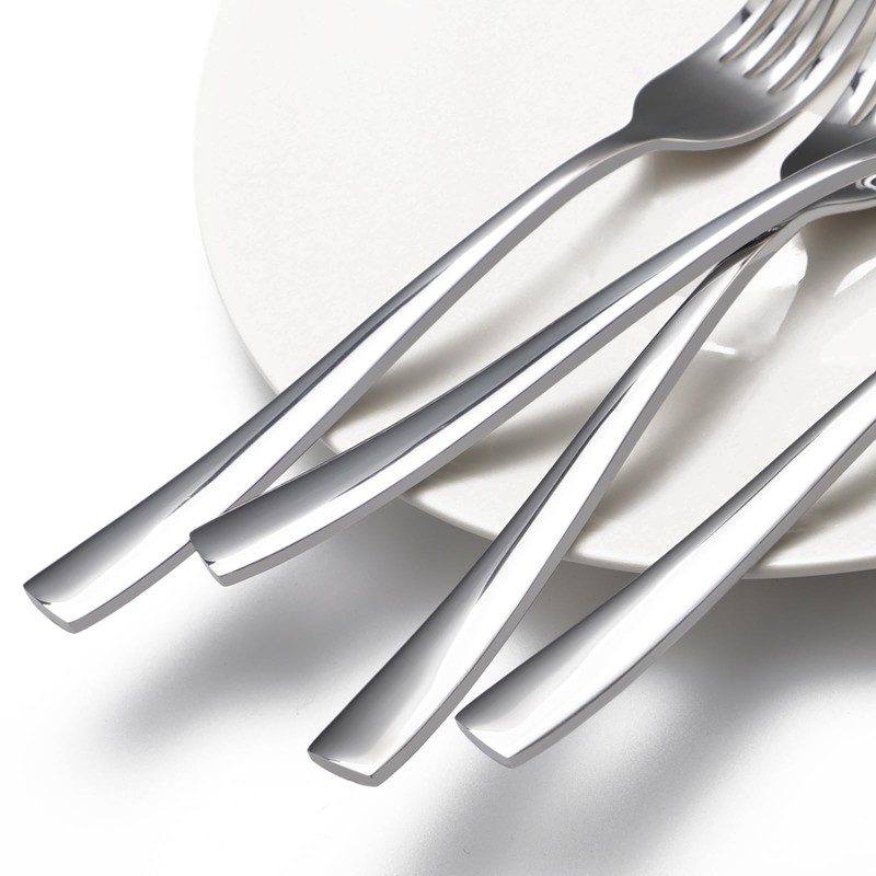 8-Piece Dinner Forks Set, Food Grade Stainless Steel Silverware Fork,