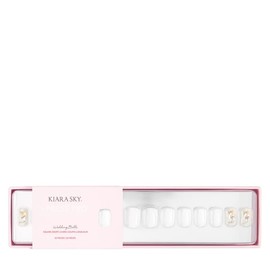 KIARA SKY 100% Acrylic Press On Nails - Salon Quality Instant Manicure, Long-Lasting, Easy Application - 30 piece Kit - Square Short-Wedding Bells