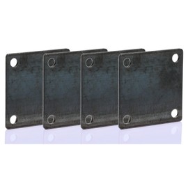 Bobco Metals 5”X5” Weldable Square Steel Metal Baseplate - A36 Steel Plate - High-Quality Steels Plate Base for Structure Support | 4 Pieces