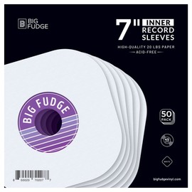 Big Fudge Vinyl Record Inner/Outer Premium 7 Inch Sleeves, 50 Items, Modern