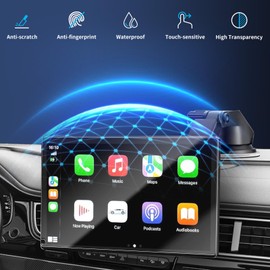 YANMONGI for HAUXIY Q9S Screen Protector,9 Inch Film for HAUXIY Portable Apple Carplay,Touch Screen Protector Foils Navigation Display Screen Protective Film HD Clear (1 Pack)