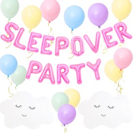 LaVenty 43 PCS Sleepover Party Decoration Sleepover Party Banner Mean Girls Party Decoration Pajama Party Decoration Sleepover Party Girls Night Out Party Decoration