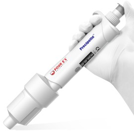 FOUR E'S SCIENTIFIC - Pipeta profesional de un solo canal 1-10 ml, pipeta micro de volumen variable ajustable de alta precisión y ligera con certificado de calibración (Modelo LH0301009)