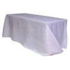 Your Chair Covers Rectangular Crinkle Taffeta Tablecloths, White 90" x