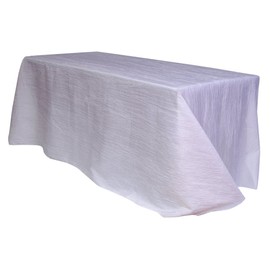 Your Chair Covers Rectangular Crinkle Taffeta Tablecloths, White 90" x 156"