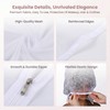 2-Pack Makeup Protector Hood, Protects Hair Face Glasses, White