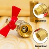 Gomwty Brass Ball Valve 3/4 Inch with Wing Handle, Brass