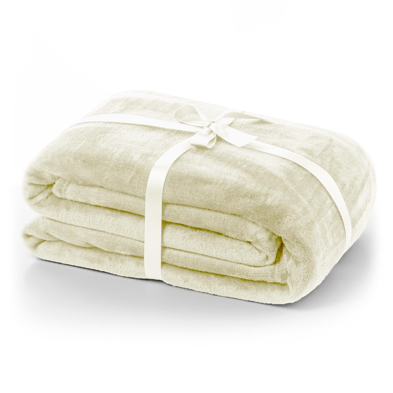 DecoKing Cuddly Microfiber Blanket Bedspread Fleece Faux Fur Blanket Fluffy