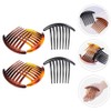 3Pcs Hair Side Combs, 7 Tooth French Twist Plastic Hair