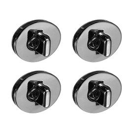 sourcing map 4Pcs Twist Turn Lock Clasp, 30 x 24mm Closures Lock Fasteners for Purse Zinc Alloy Oval Bag Closure Clip Hardware Accessories for DIY Handbag Craft, Black
