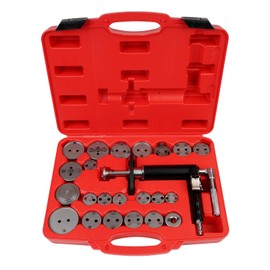Dexepe Pneumatic Brake Calipe Piston Wind Back Tool Set，Rewind Spreader Tool Set with Compression Spreading Tool and 22PCS Drive Key Disc Adapters