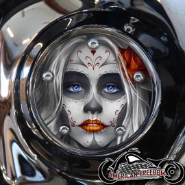 AMERICAN FREEDOM HARLEY DAVIDSON TIMING COVER BIG TWIN CAM, MILWAUKEE 8, SPORTSTER - Day of Dead