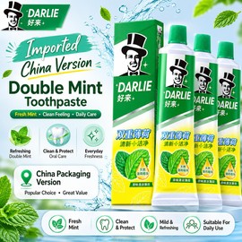 Darlie Double Action Toothpaste 225g (Imported Version) | Whitening Mint | Fresh Breath | Value Pack Oral Care