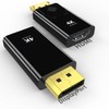 4K DisplayPort to HDMI Adapter 2-Pack,24K Gold Plated Uni-Directional Display