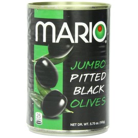 Mario Camacho Foods Black Olives, Jumbo Pitted, 5.75 Ounce (Pack of 12)