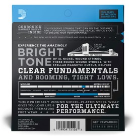 D'Addario EXL165 XL Nickel Wound Regular Light Top/Medium Bottom Electric Bass Guitar Strings