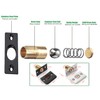 Litensh 4pcs Adjustable Cabinet Door Ball Catch, Stainless Steel Ball