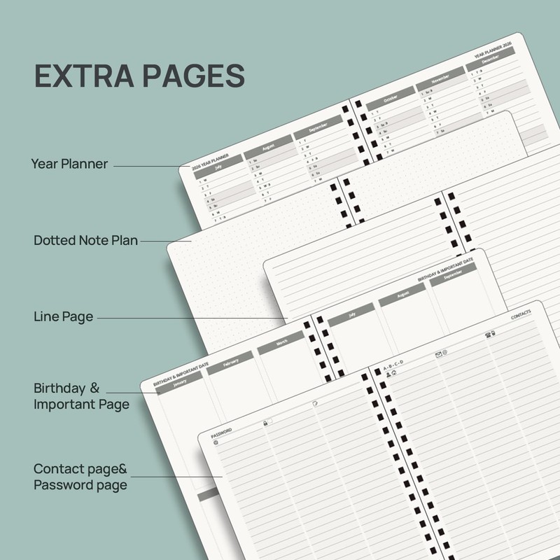 POPRUN 2026-2027 Monthly Planner, 6.5" x 8.5", 18 Month Calendar