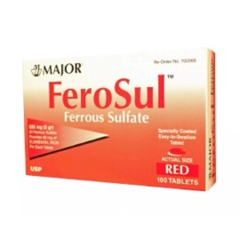 Major FERROUS SULFATE 325 MG RED TAB 100 (4X25) MAJOR