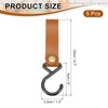 uxcell 5pcs PU Leather Hooks, S-Shape Hooks for Outdoor Camping