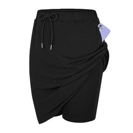 Plus Size Skirt for Women Skorts Skirts for Women Tennis Skirt with Pockets Golf Athletic Skirt Shorts Black 3X-Large