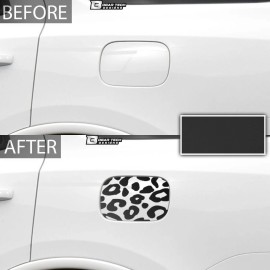 ClearSurface Fits 2014-2022 Dodge Durango Leopard Cheetah Print Rear Window Fuel Door Decal - Fuel Door