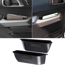 YOCTM Front Door Side Organizer Tray Grab Handle Storage Box Handle Pocket Armrest Phone Container For Ford Bronco 2021 2022 2023 Organizer Accessories (Not for Bronco Sport)