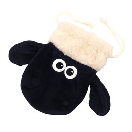 NICI 3090938 Shaun the Sheep Figure Face Pouch, Goods, Anime, Characters, Drawstring Pouch, Storage, Accessories, Cosmetics, Sheep, Fluffy, Gift, Germany, White