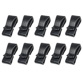 0.8 inch (20 mm) Wide Tape, Belt Clip, Tape Clip, Auxiliary Buckle, Black, Set of 10