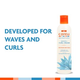 Cantu Curl Cream Weightless Smooth + Curl Cream, 10 fl oz