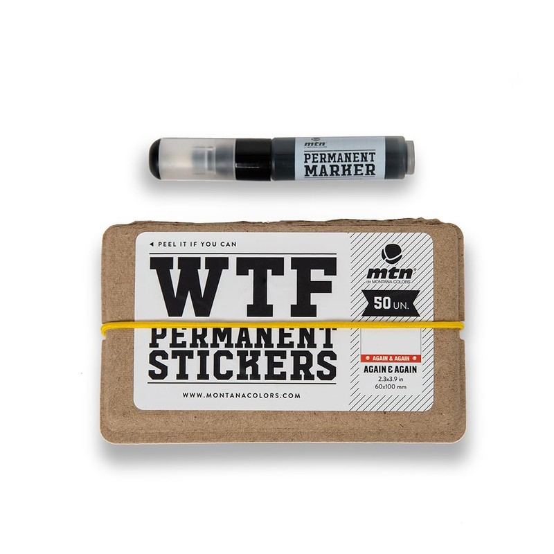 Montana Colors MTN WTF Stickers Again & Again, 50 Stickers