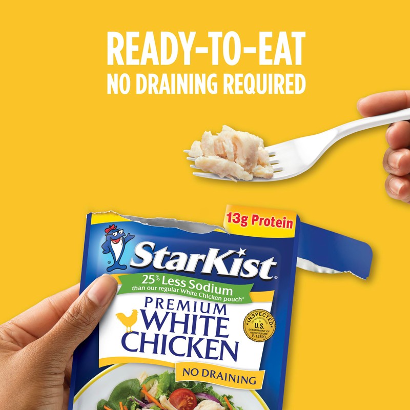 StarKist Less Sodium Premium White Chicken - 2.6 oz Pouch