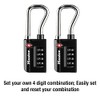 Master Lock Candado de combinación numérica para equipaje, aceptado por