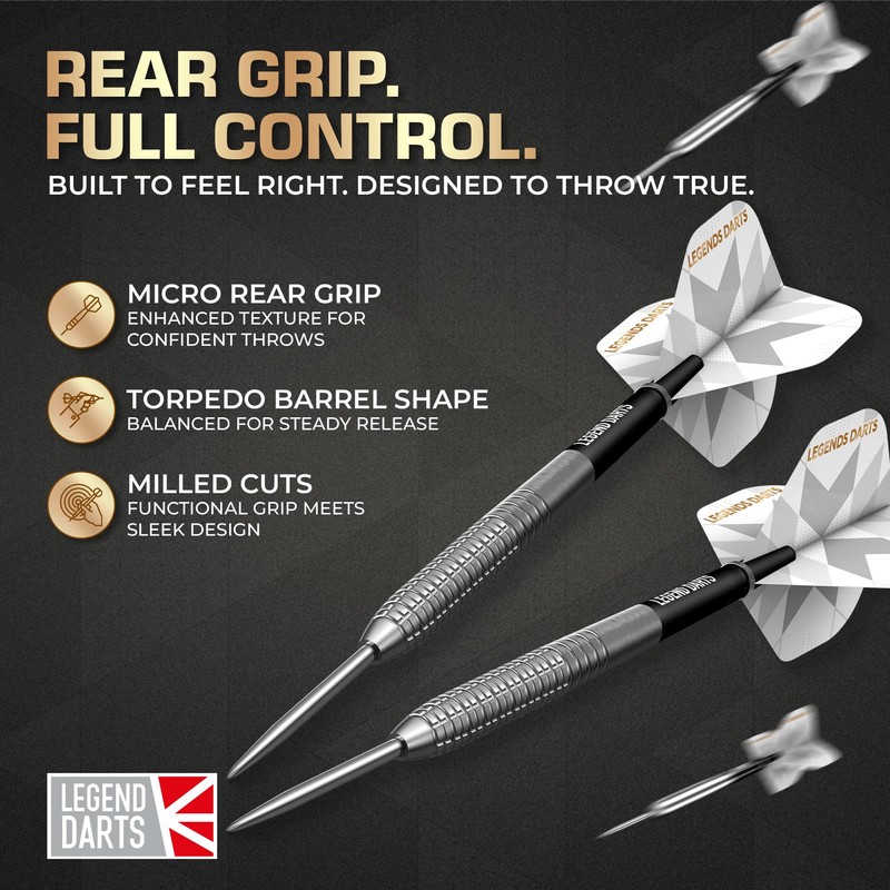 Legend Darts | Steel Tip Darts Set | 90% Tungsten